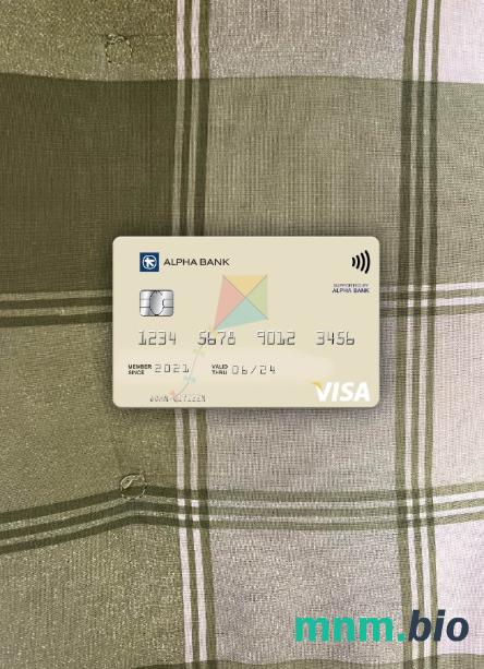 Greece Alpha bank visa card VERSION 3 wygląd fotograficzny skan PSD + zdjęcie